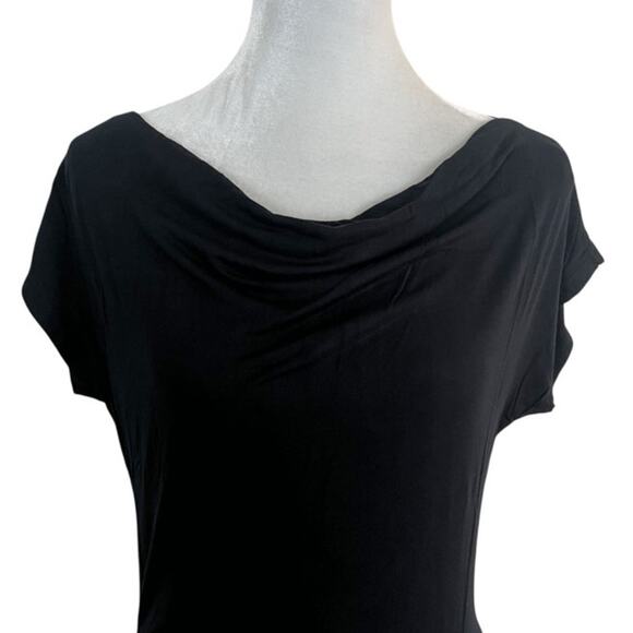 San Francisco City Lights Soft Drape Neck Tee T-Shirt in Black Size Medium NEW - Picture 4 of 8